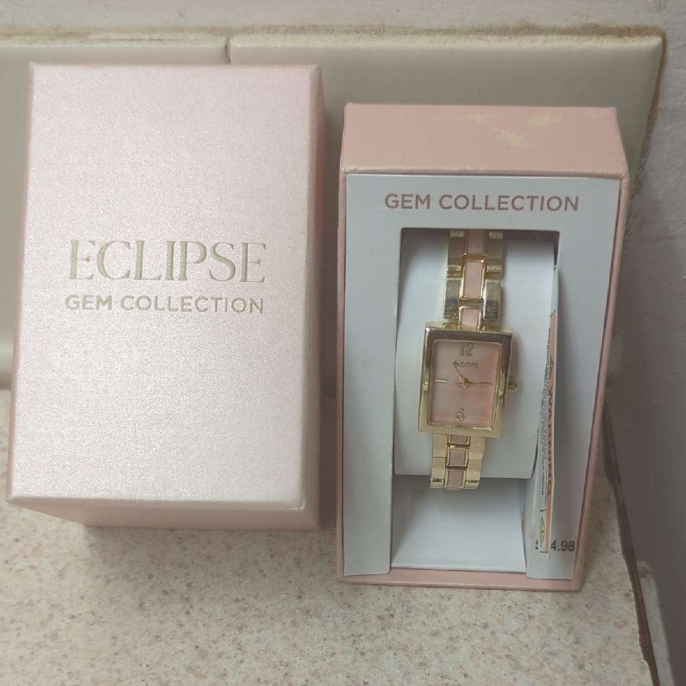 Eclipse Pink and Gold Gem Collection Watch